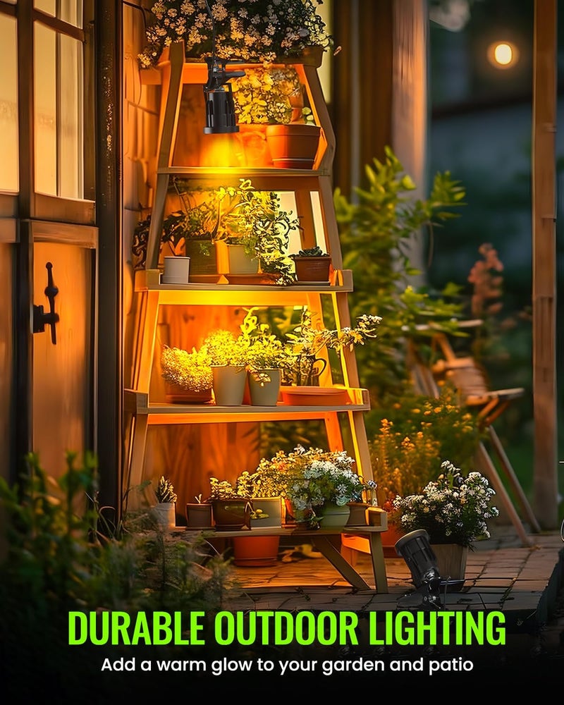 TobeBright Clip On Spot Light Plug in with On/Off Switch IP65 Water Resistant Plant Spotlight Indoor and Outdoor 7W LED Clamp Spot Lights with 3-Pin Plug, Warm White 3000K, 1.78m Cord - Image 5